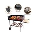 Barbecue charbon de bois avec grilles réglables en hauteur et roues Braska Modèle