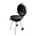 Barbecue à charbon rond Ø57x90cm avec roues et couvercle Seara Promotion