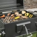 Barbecue au charbon avec couvercle, grille réglable et roues Grilla Vente