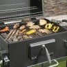 Barbecue au charbon avec couvercle, grille réglable et roues Grilla Vente