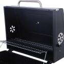 Barbecue au charbon avec couvercle, grille réglable et roues Grilla Caractéristiques