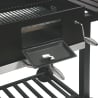 Barbecue au charbon avec couvercle, grille réglable et roues Grilla Dimensions