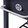 Barbecue au charbon avec couvercle, grille réglable et roues Grilla Prix