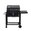 Barbecue au charbon avec couvercle, grille réglable et roues Grilla Remises