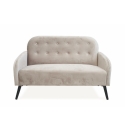 Canapé 2 places en tissu effet velours vintage taupe Zelto Offre