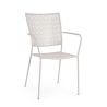 Chaise de jardin empilable avec accoudoirs en acier Bizzotto Lizette 