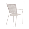 Chaise de jardin empilable avec accoudoirs en acier Bizzotto Lizette 