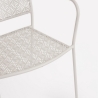 Chaise de jardin empilable avec accoudoirs en acier Bizzotto Lizette 