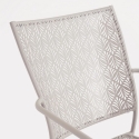 Chaise de jardin empilable avec accoudoirs en acier Bizzotto Lizette 