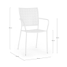 Chaise de jardin empilable avec accoudoirs en acier Bizzotto Lizette 