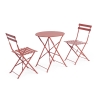Ensemble table de jardin ronde 2 chaises pliantes Bistrot Prix