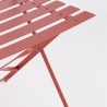 Ensemble table de jardin ronde 2 chaises pliantes Bistrot 