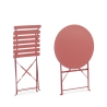Ensemble table de jardin ronde 2 chaises pliantes Bistrot 