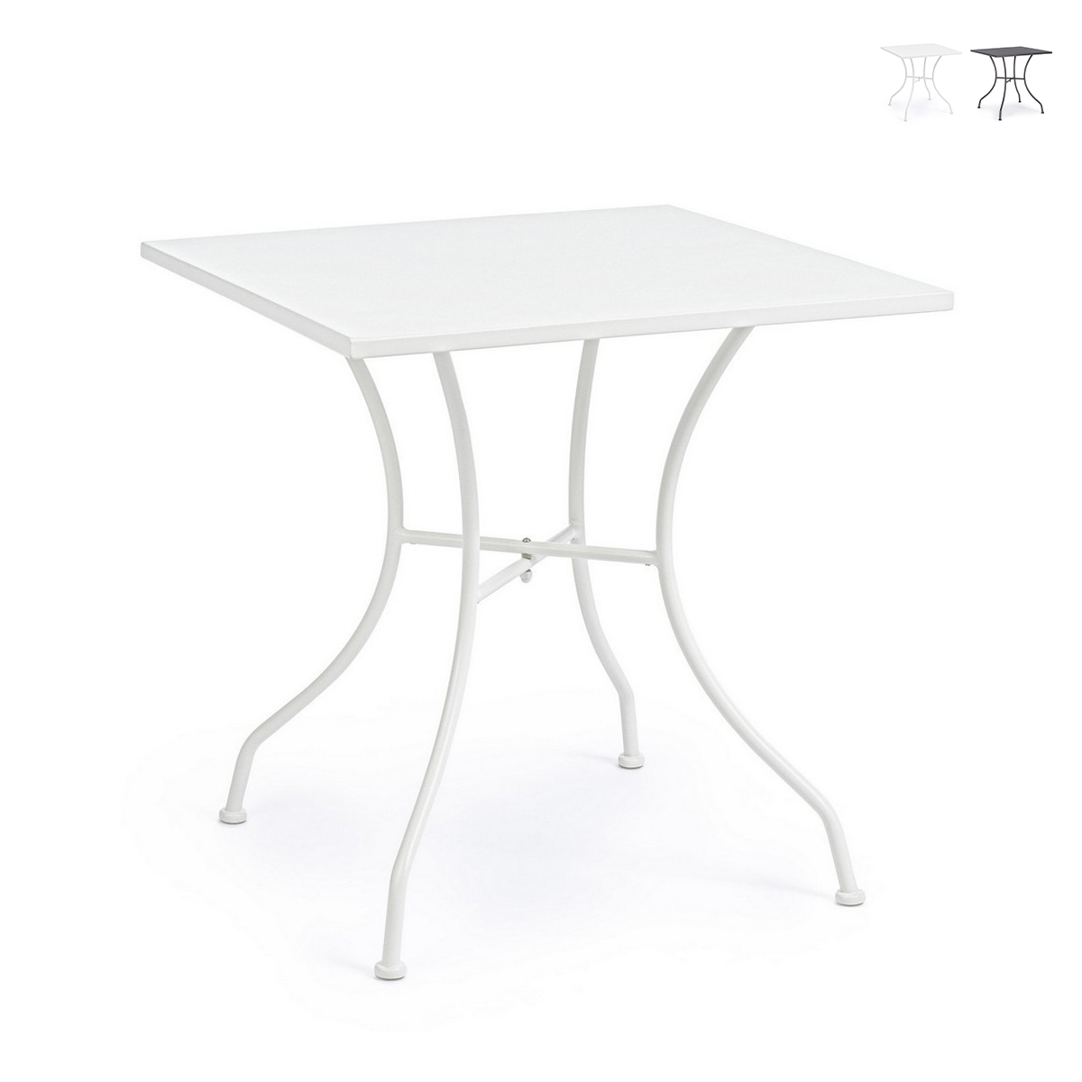 Table de jardin carré en acier 70x70x71cm Bizzotto Kelsie