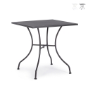 Table de jardin carré en acier 70x70x71cm Bizzotto Kelsie Remises