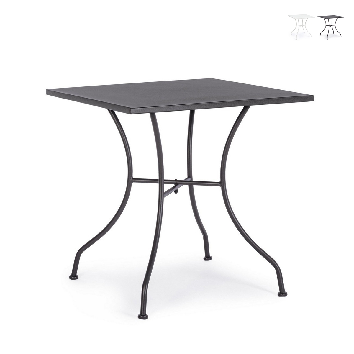 Table de jardin carré en acier 70x70x71cm Bizzotto Kelsie Remises Table de jardin carré en acier 70x70x71cm Bizzotto Kelsie Remises