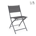 Chaise d'extérieur pliante en acier et textilène Bizzotto Martinez Promotion