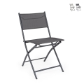 Chaise d'extérieur pliante en acier et textilène Bizzotto Martinez Promotion