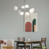 Suspension moderne pour salon 8 sphères en verre blanc Erich Maytoni Remises
