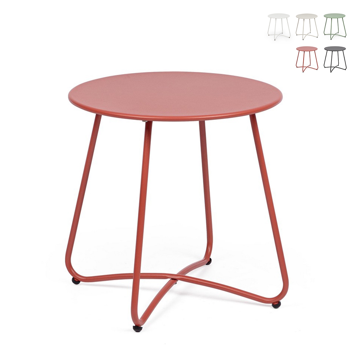 Table basse ronde d'extérieur 45cm design moderne Bizzotto Austin Réductions