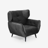 Fauteuil relax salon design moderne en velours capitonné Lunna Offre