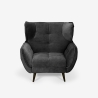 Fauteuil relax salon design moderne en velours capitonné Lunna Vente