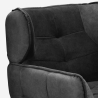 Fauteuil relax salon design moderne en velours capitonné Lunna Remises