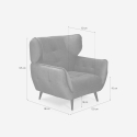 Fauteuil relax salon design moderne en velours capitonné Lunna Prix