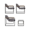 Ensemble de salon de jardin extérieur 2 fauteuils canapé et table Bizzotto Ilda Remises