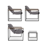 Ensemble de salon de jardin extérieur 2 fauteuils canapé et table Bizzotto Ilda Remises