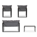 Ensemble de salon de jardin extérieur 2 fauteuils canapé et table Bizzotto Ilda Réductions