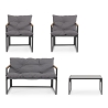 Ensemble de salon de jardin extérieur 2 fauteuils canapé et table Bizzotto Ilda Catalogue