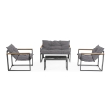 Ensemble de salon de jardin extérieur 2 fauteuils canapé et table Bizzotto Ilda Offre
