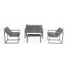 Ensemble de salon de jardin extérieur 2 fauteuils canapé et table Bizzotto Ilda Offre