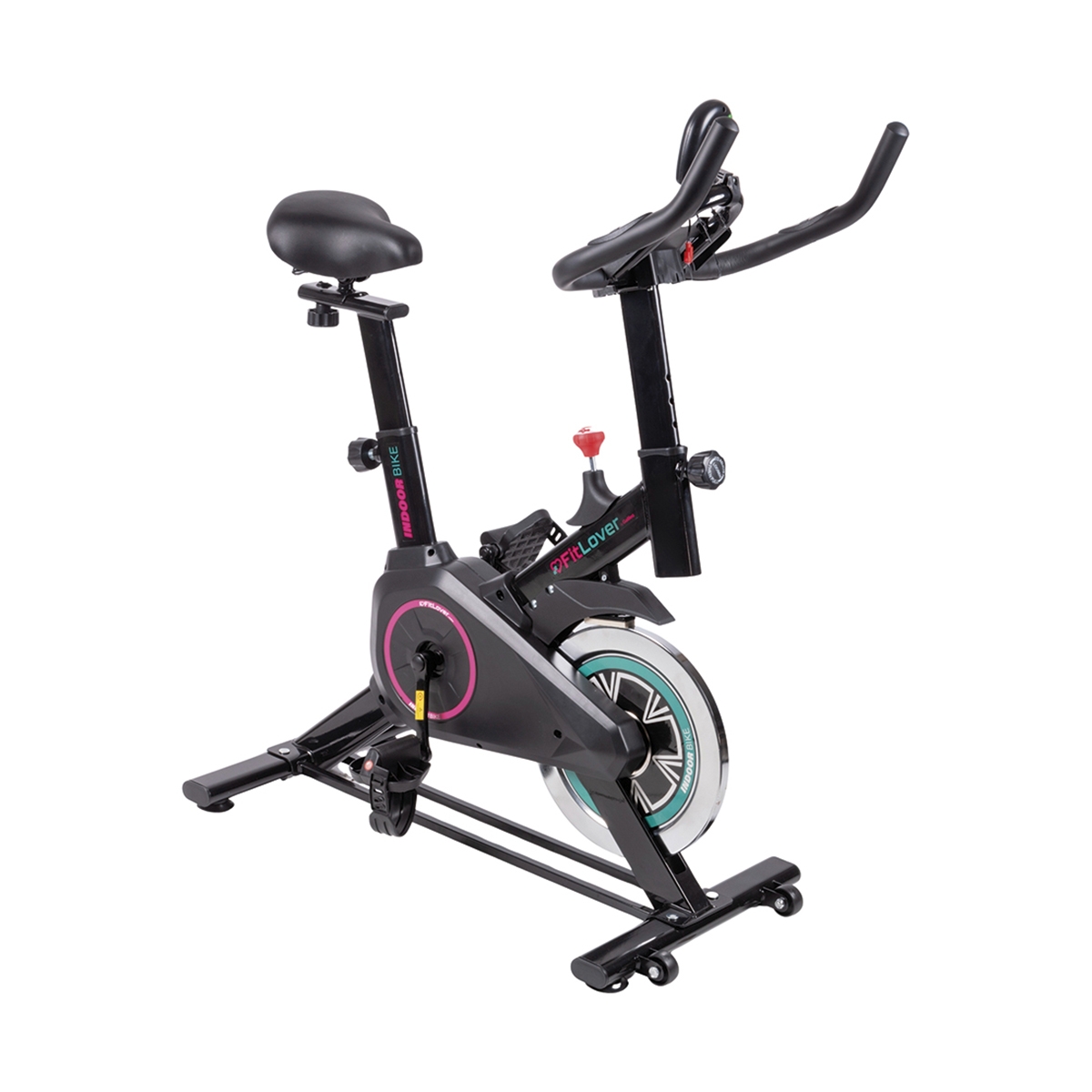 Vélo d'appartement volant 4 kg écran 5 fonctions support smartphone Striva