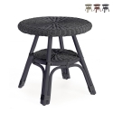 Table d'extérieur rond 52cm en rotin tressé Bizzotto Alliss Vente