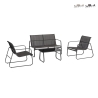 Salon de jardin moderne canapé 2 fauteuils table basse Bizzotto Gonzalo Offre
