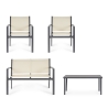 Salon de jardin 2 fauteuils canapé table basse beige Bizzotto Florida Réductions