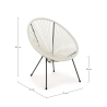 Fauteuil d'extérieur en corde design spaghetti Bizzotto Parker 