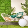 Fauteuil d'extérieur en corde design spaghetti Bizzotto Parker Vente