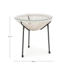 Table ronde d'extérieur Ø50cm en corde tressée Bizzotto Parker 