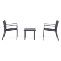 Salon de jardin 2 chaises modernes avec table 45x45cm Bizzotto Auri Vente