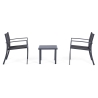 Salon de jardin 2 chaises modernes avec table 45x45cm Bizzotto Auri Vente