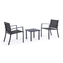 Salon de jardin 2 chaises modernes avec table 45x45cm Bizzotto Auri Réductions