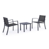 Salon de jardin 2 chaises modernes avec table 45x45cm Bizzotto Auri Réductions