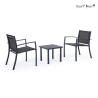 Salon de jardin 2 chaises modernes avec table 45x45cm Bizzotto Auri Promotion