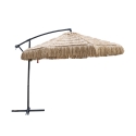 Parasol de jardin 3m à bras latéral effet rotin Kiso Plus Promotion