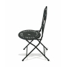 Ensemble table 2 chaises pliantes d'extérieur en fer noir Provence Breakfast Choix