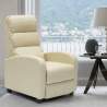 Fauteuil relax inclinable avec repose-pieds en similicuir Alice 