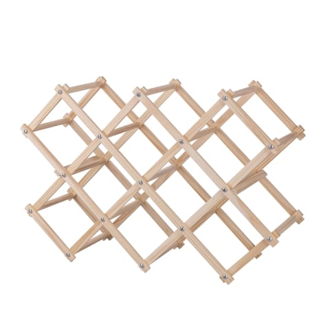 Porte-bouteilles pliable en bois de pin 53x17x38 Vintor Promotion